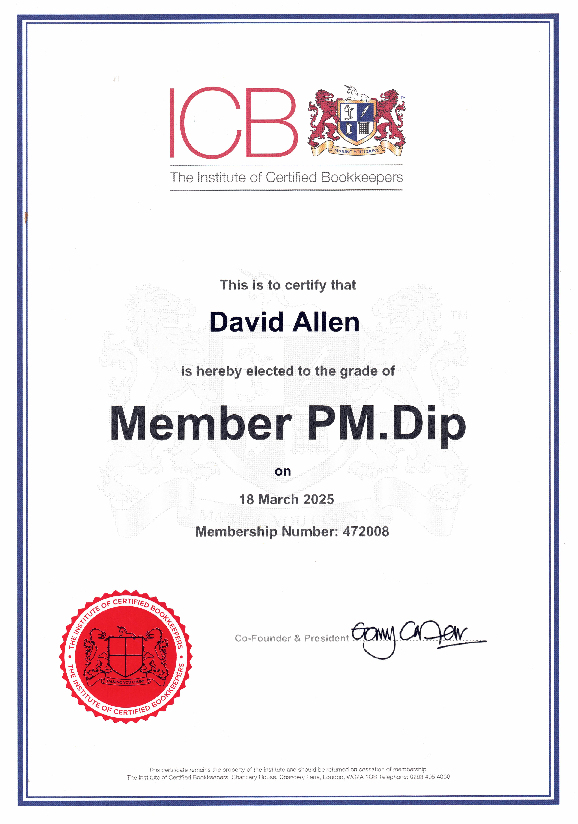 ICB Member PM.Dip certificate